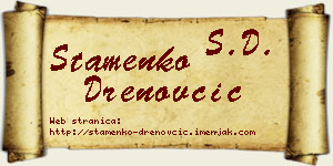 Stamenko Drenovčić vizit kartica